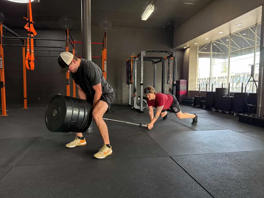 Athletes pushing hard during Gardner Training session