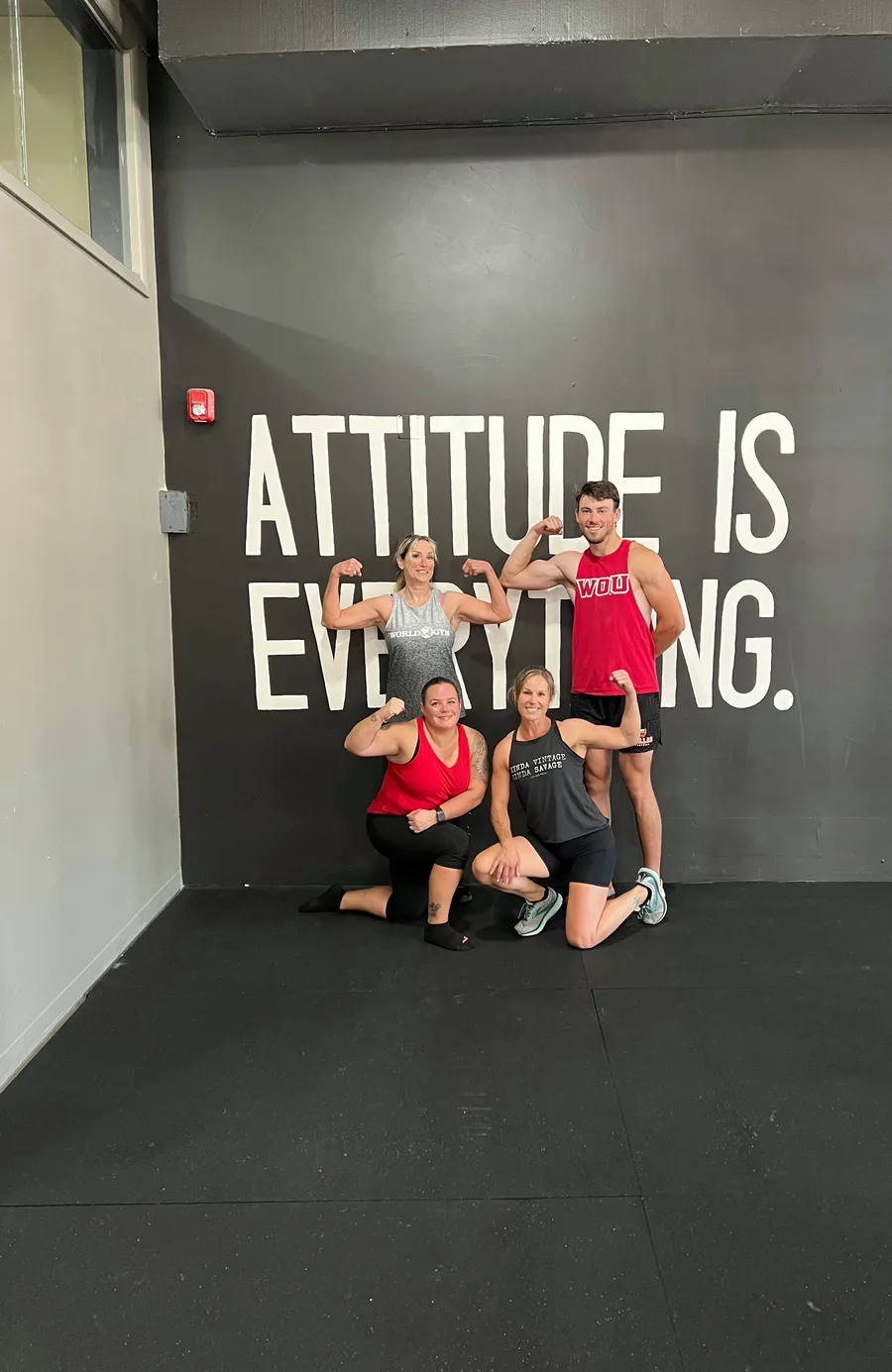 Group flexing after personal training session Dallas OR