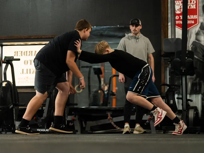 Athletes training at World Gym